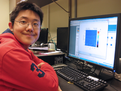 Steven Sun working on RHI scans.